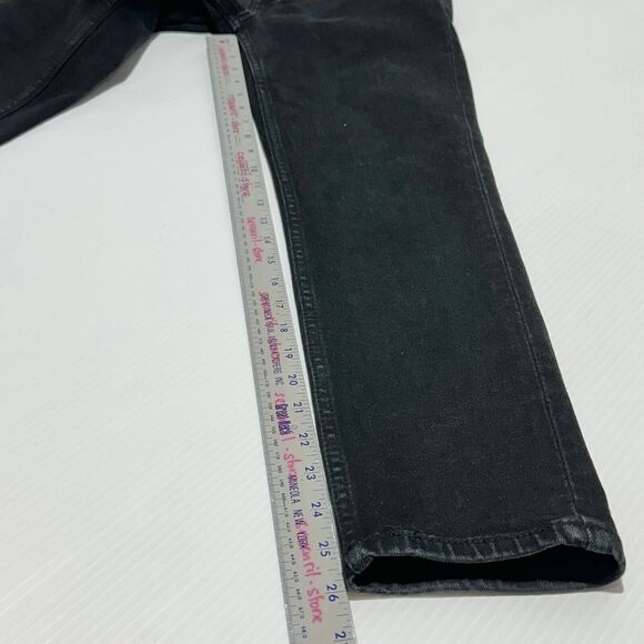 Re/Done Ankle Jeans Women 29 Black Denim Cotton Stretch Button-Fly 5-Pockets - Picture 12 of 13